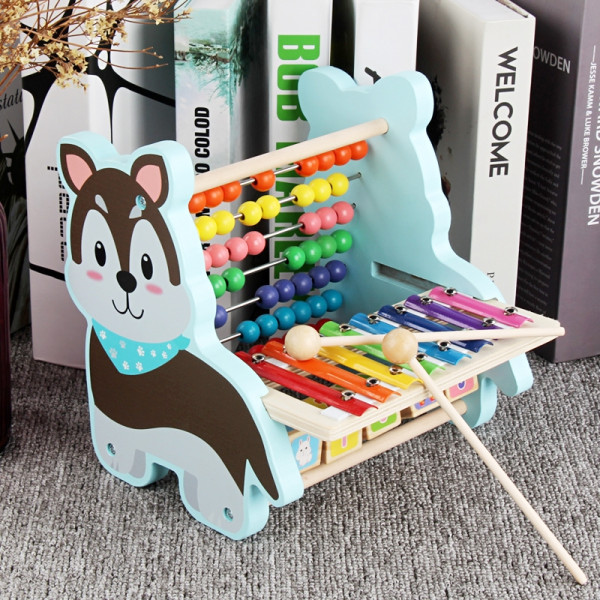 Bộ bàn tính, đàn, số hình con chó (Gỗ) (2140128)